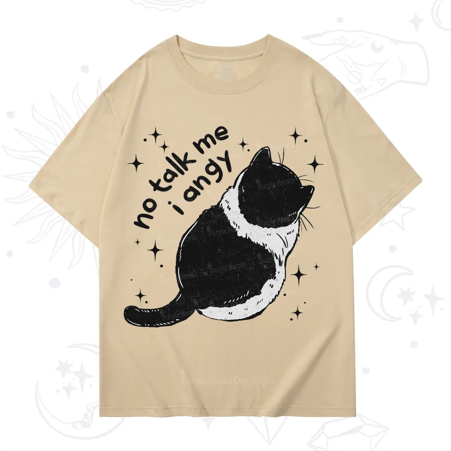Purplehecate No Talk Me Im Angy Cat T-Shirt