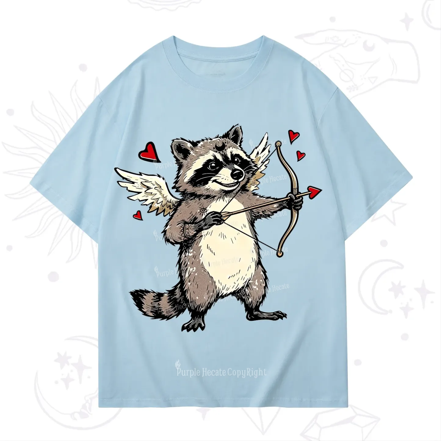 Purplehecate Cupid Raccoon Valentine T-Shirt