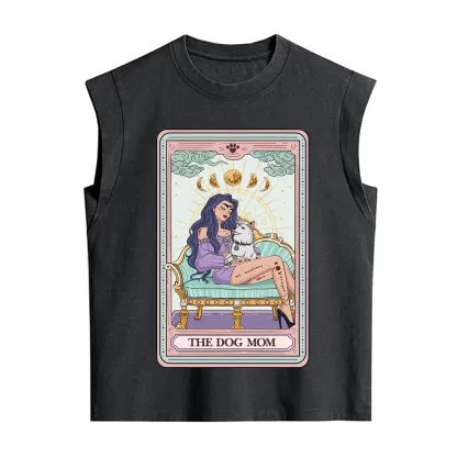Purplehecate The Dog Mom Tarot Card Vintage Washed Tank