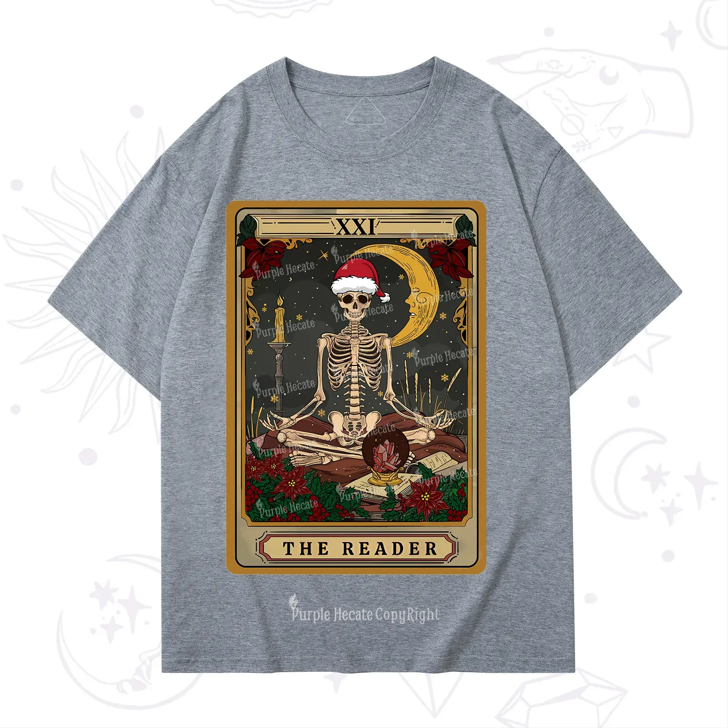 Purplehecate The Reader Tarot Christmas T-Shirt