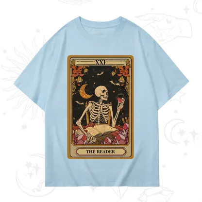 Purplehecate The Reader Tarot Skeleton T-Shirt