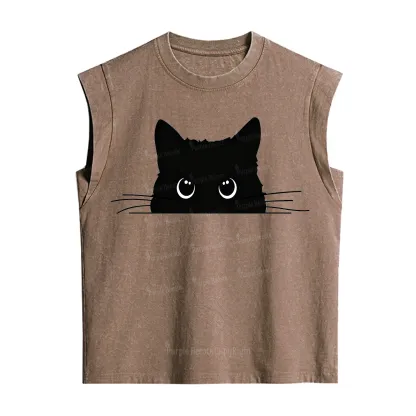 Purplehecate Black Cat Vintage Washed Tank