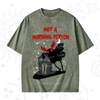 Purplehecate Not A Morning Person Washed T-Shirt