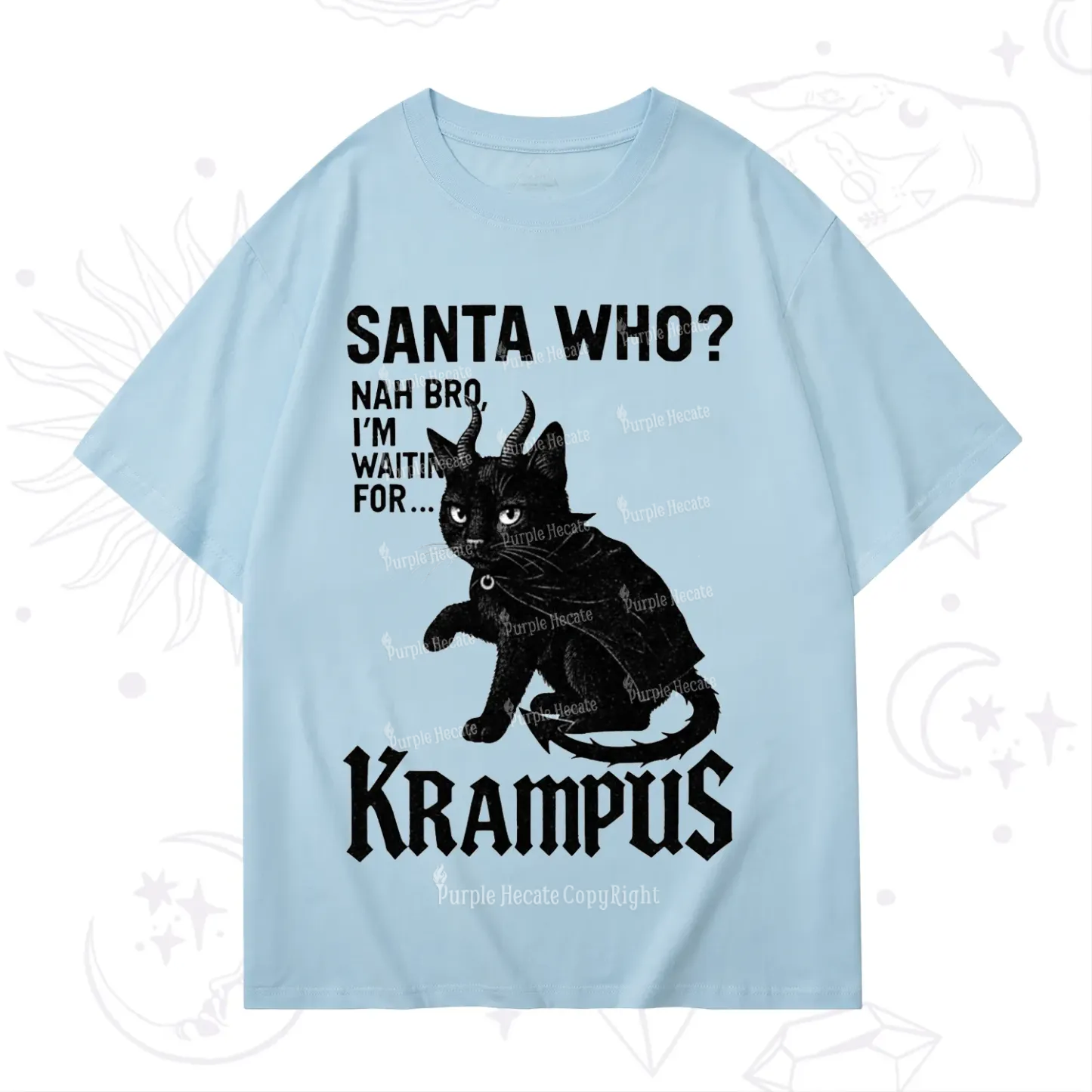 Purplehecate Santa Who? Nah Bro I'm Waiting for Krampus Christmas T-Shirt