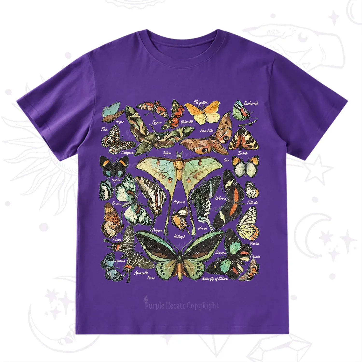 Purplehecate Vintage Butterfly & Moth T-Shirt