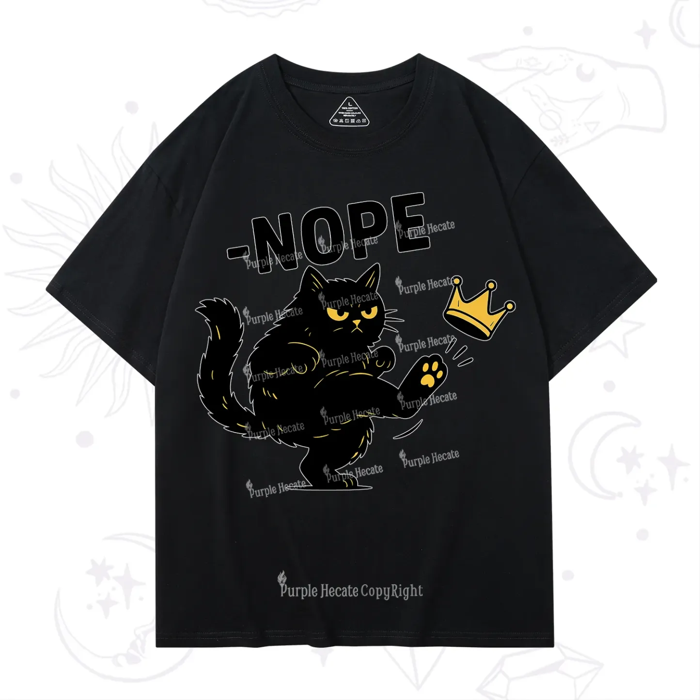 Purplehecate No Kings Black Cat T-Shirt