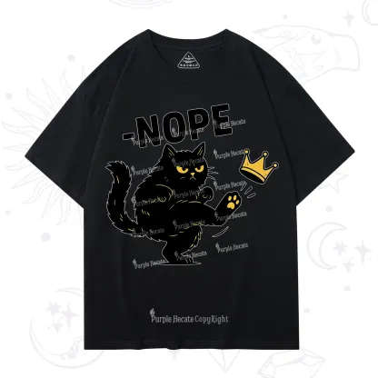 Purplehecate No Kings Black Cat T-Shirt