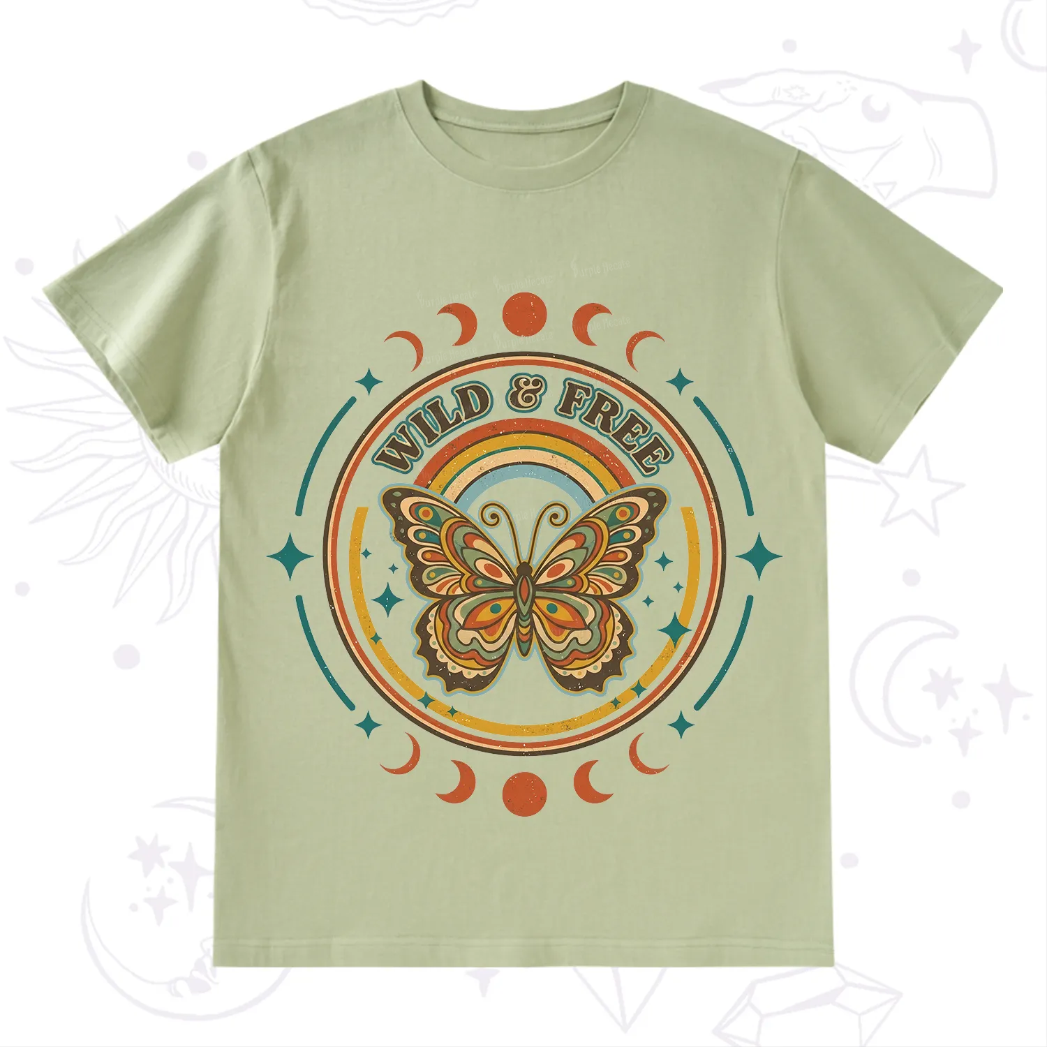 Purplehecate Wild?And?Free?Butterfly T-Shirt