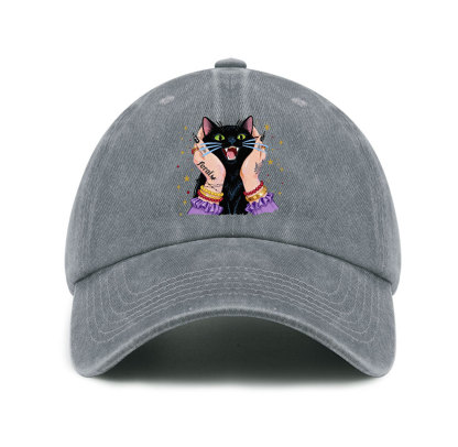Purplehecate Feral Cat Magic Baseball Cap