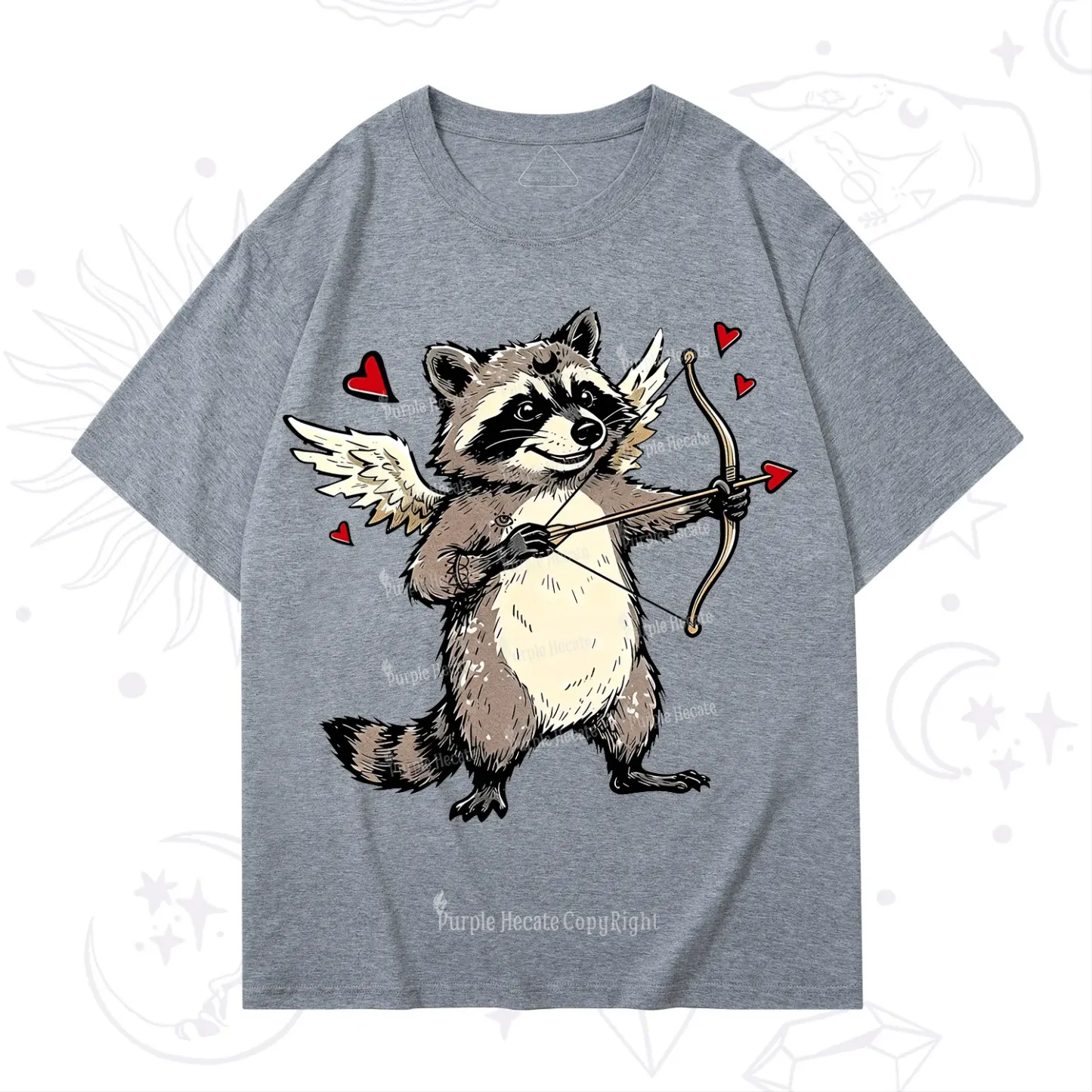 Purplehecate Cupid Raccoon Valentine T-Shirt