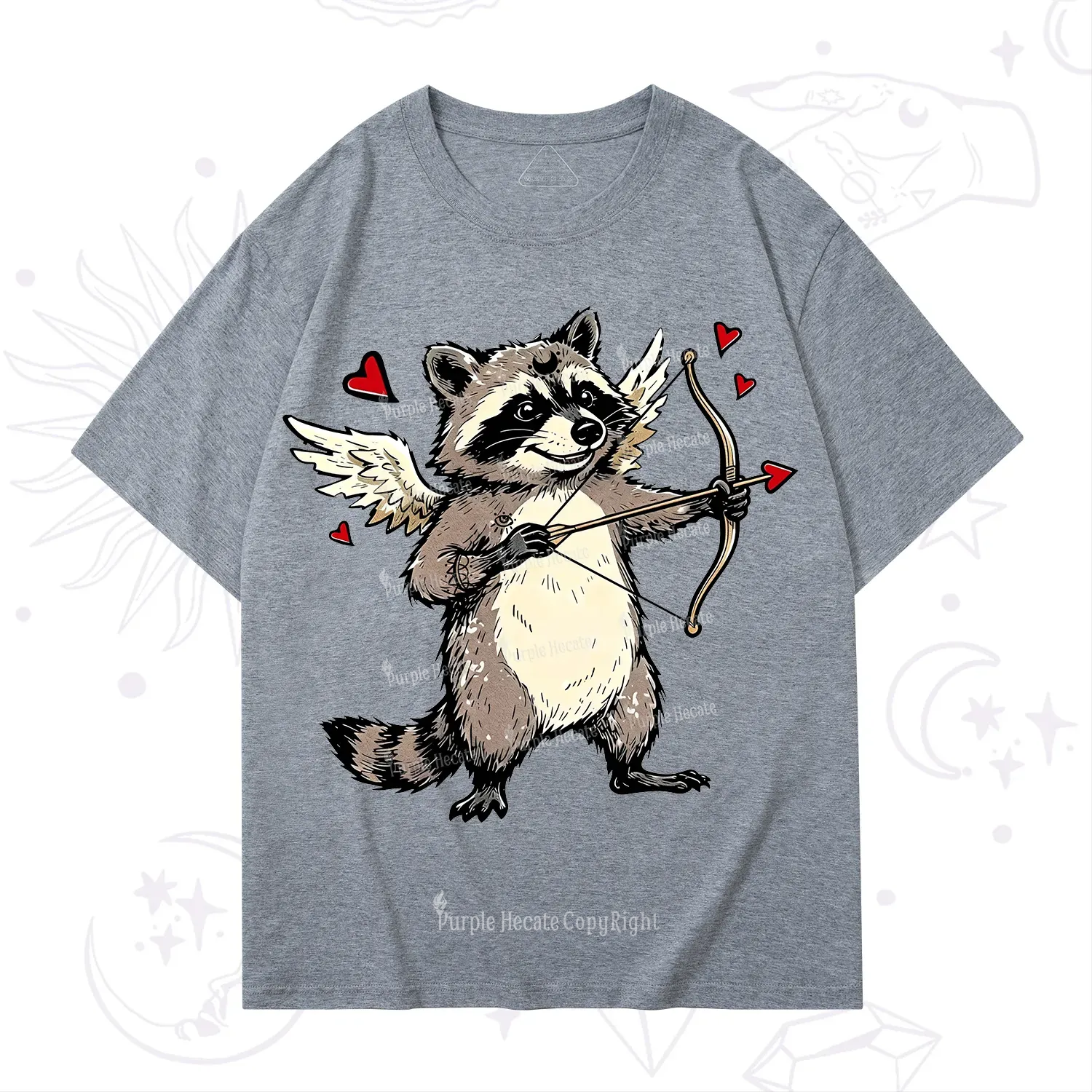 Purplehecate Cupid Raccoon Valentine T-Shirt