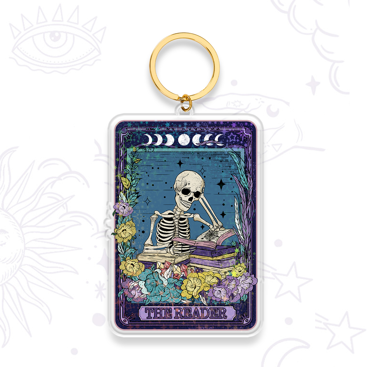Magic Purplehecate The Reader Tarot Card Keychain