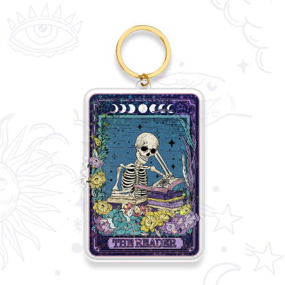 Purplehecate The Reader Tarot Card Keychain