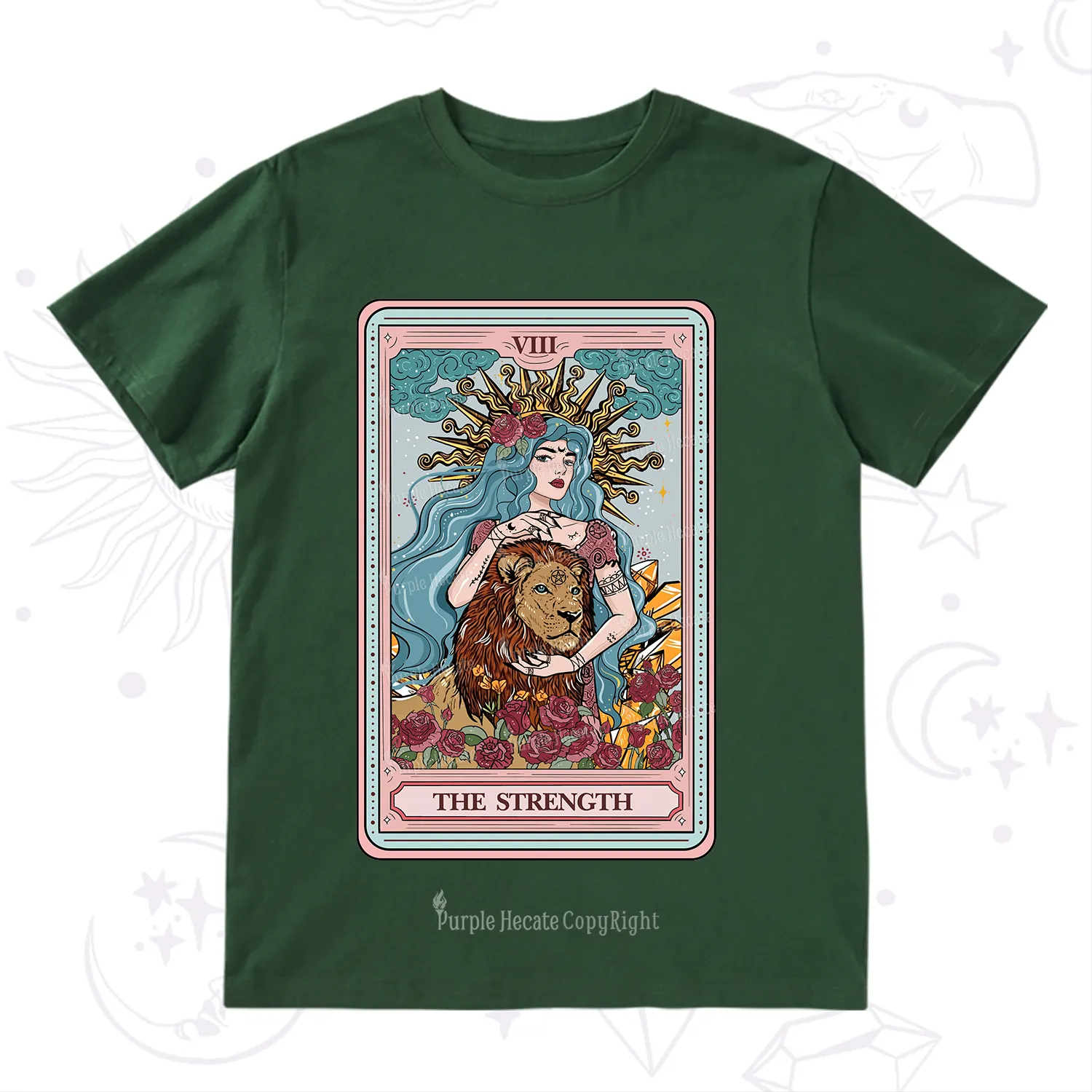 Purplehecate The Strength Tarot Card T-Shirt