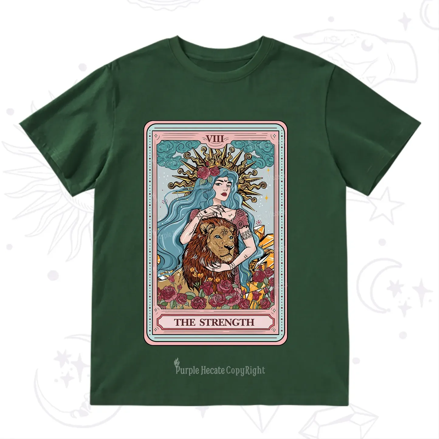 Purplehecate The Strength Tarot Card T-Shirt