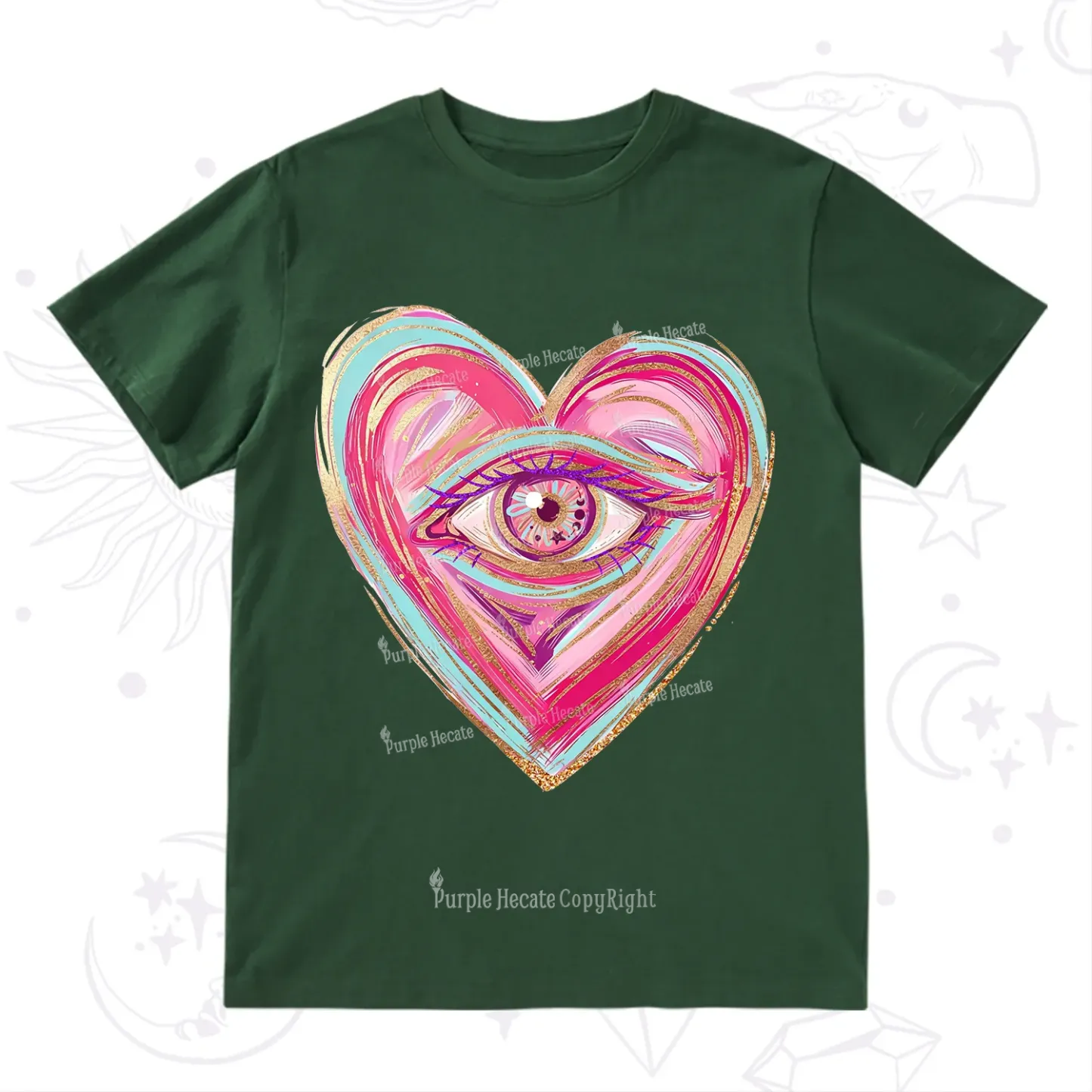 Purplehecate Eyes With Hearth T-Shirt