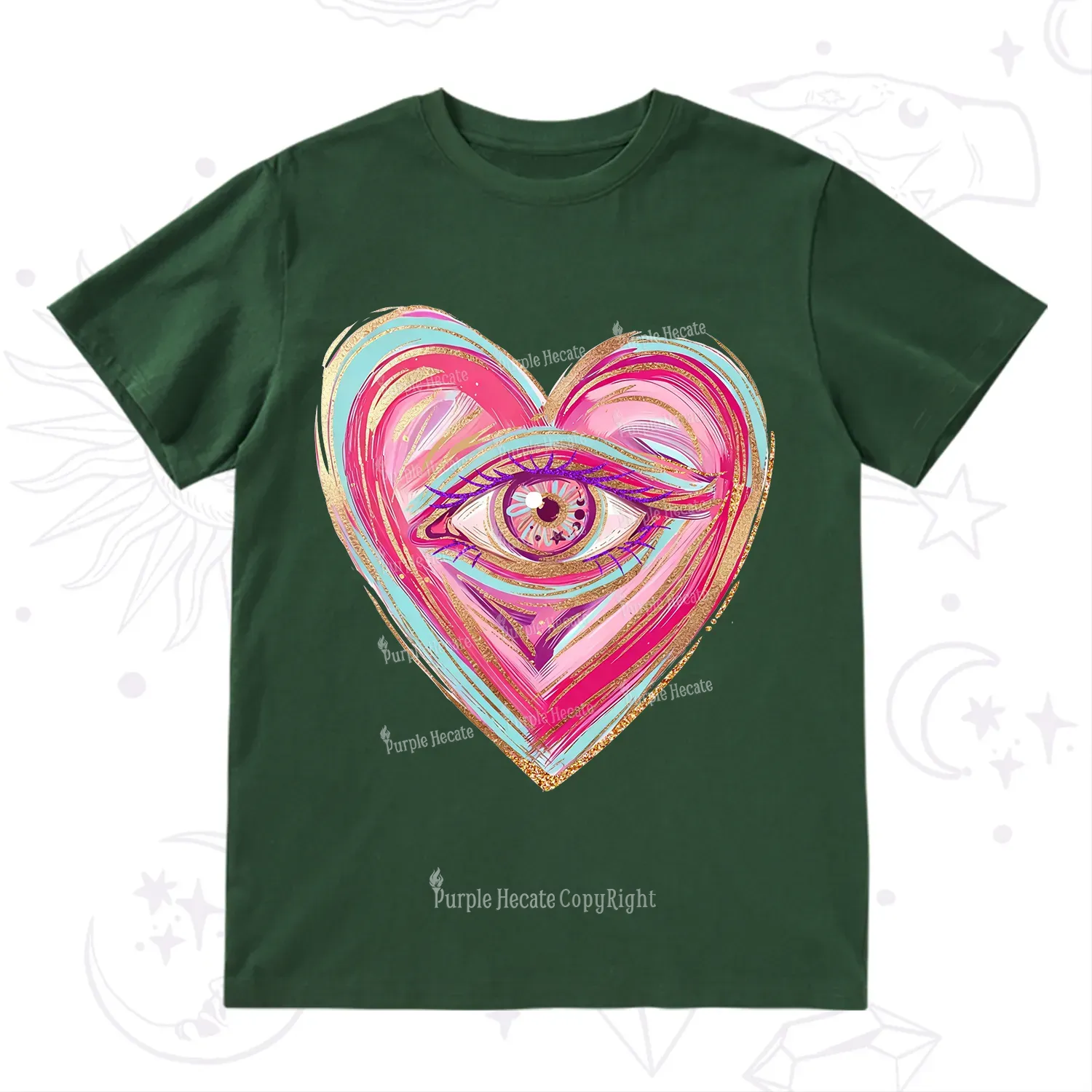 Purplehecate Eyes With Hearth T-Shirt