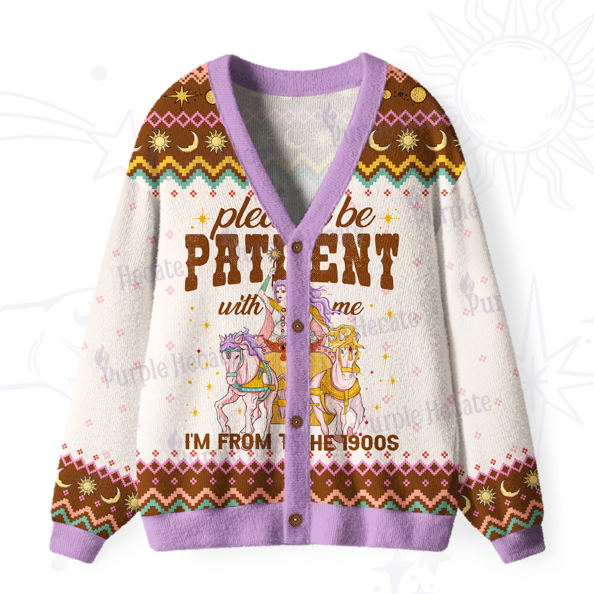 Purplehecate Please Be Patient With Me I'm From The 1900s Ugly Cardigan Sweaters