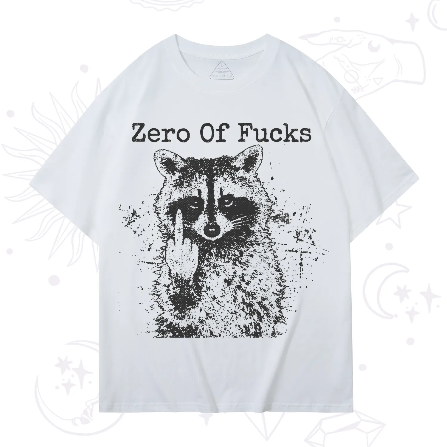 Purplehecate Zero Of Fucks Raccoon T-Shirt
