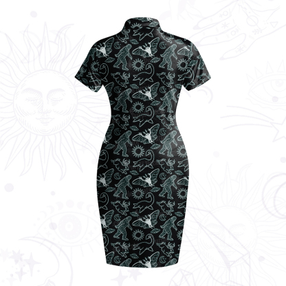 Purplehecate Cryptid Velvet Bodycon Dress