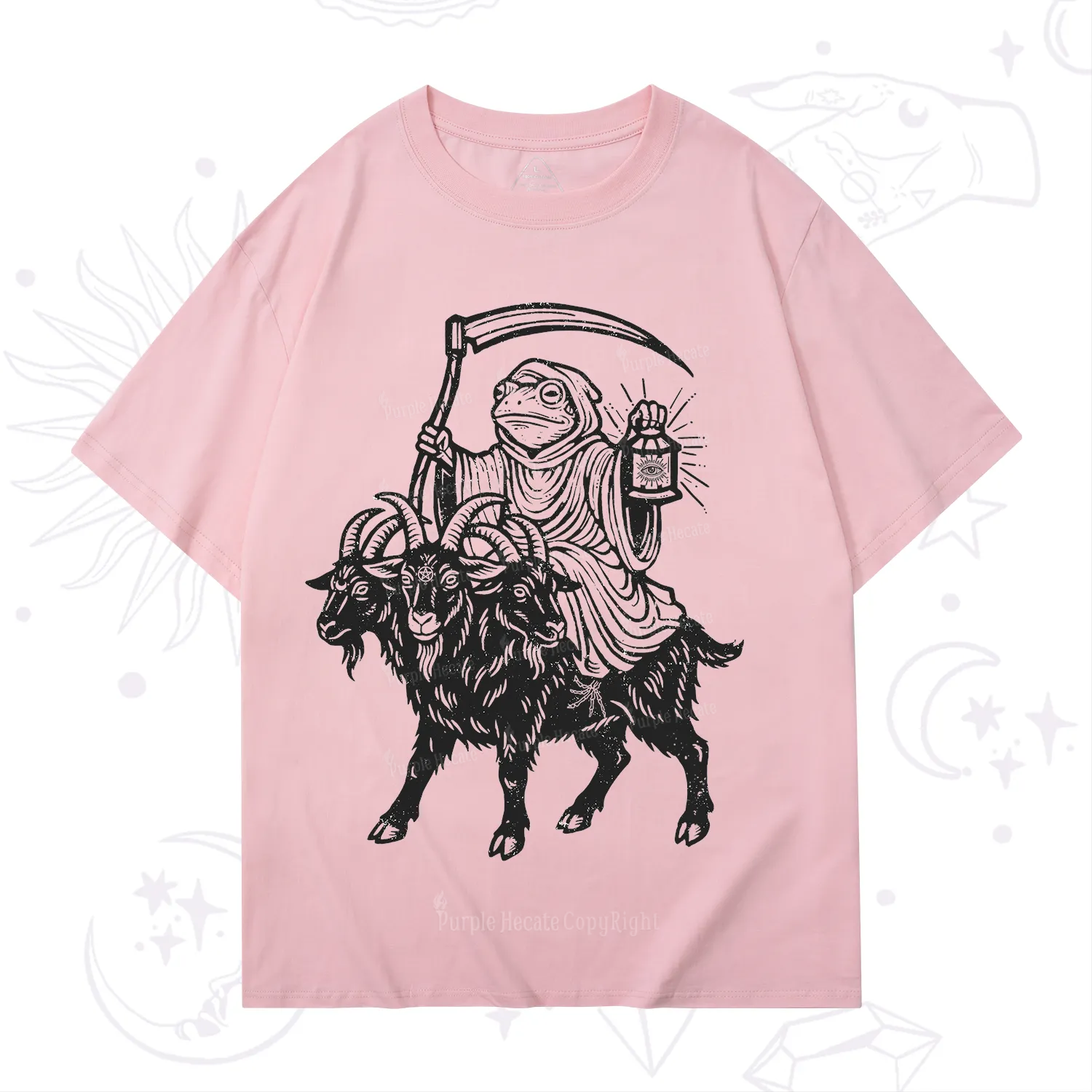 Purplehecate Death Frog Goat Rider T-Shirt