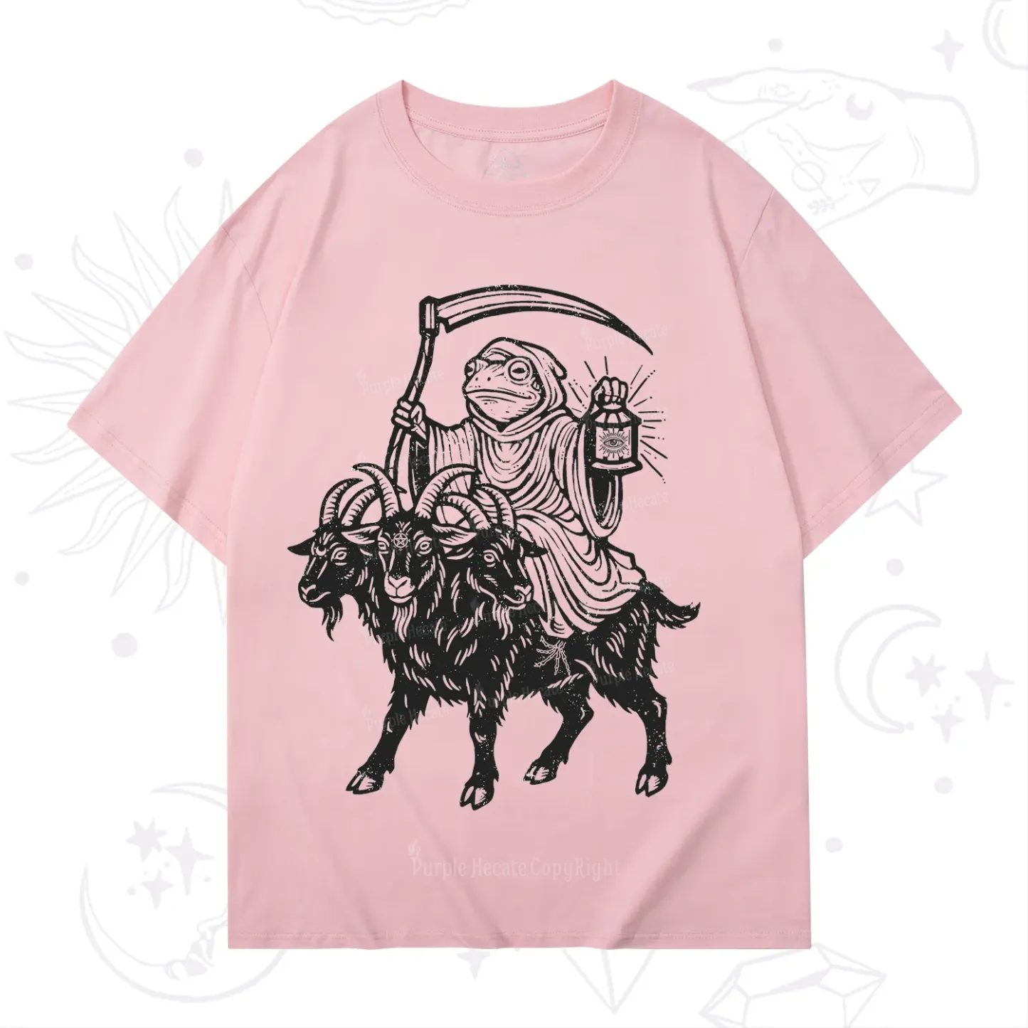 Purplehecate Death Frog Goat Rider T-Shirt