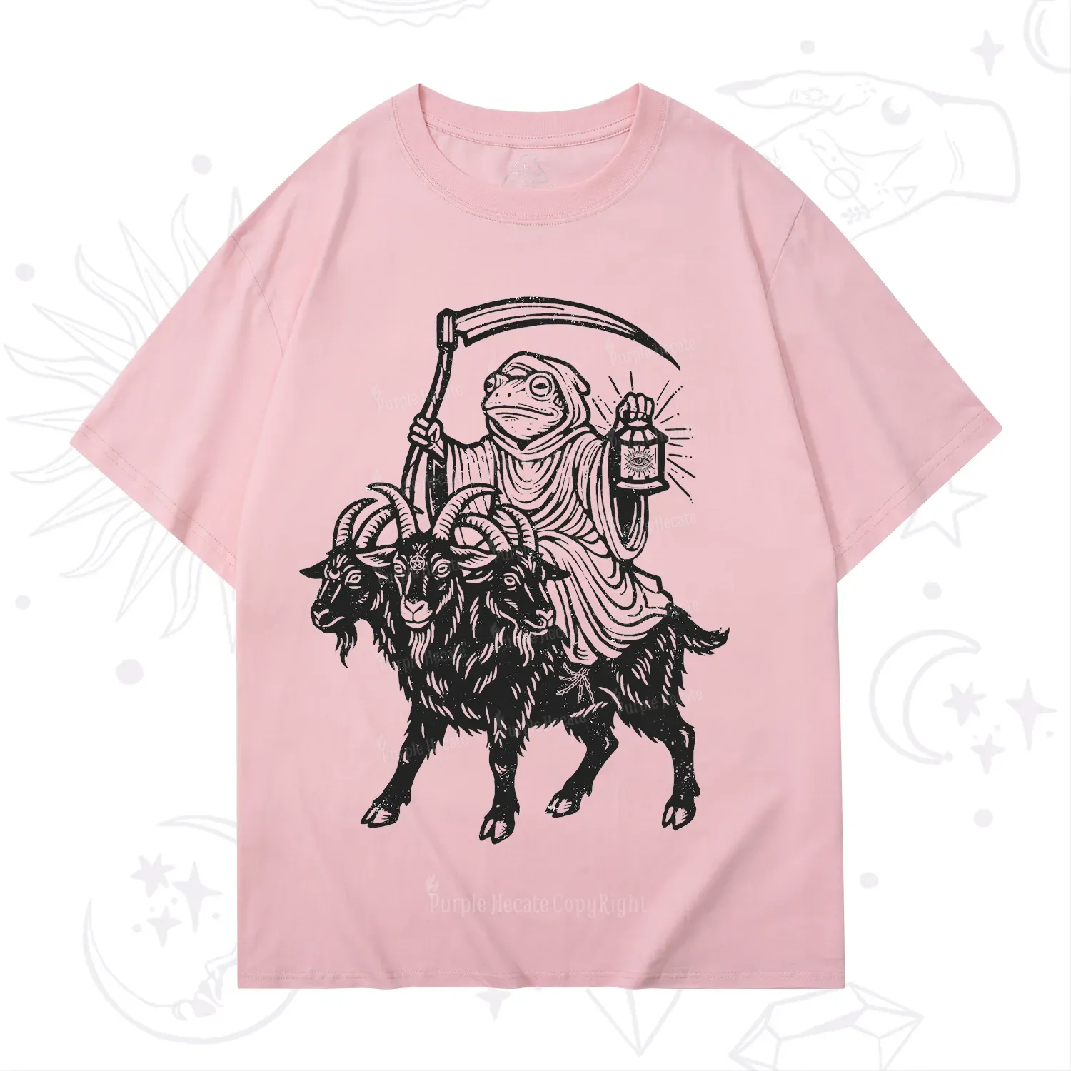 Purplehecate Death Frog Goat Rider T-Shirt