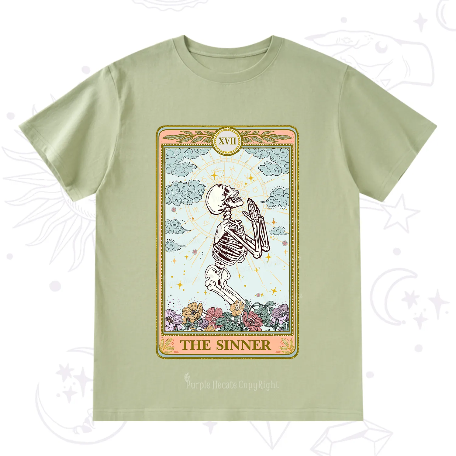 Purplehecate The Sinner Tarot Card T-Shirt