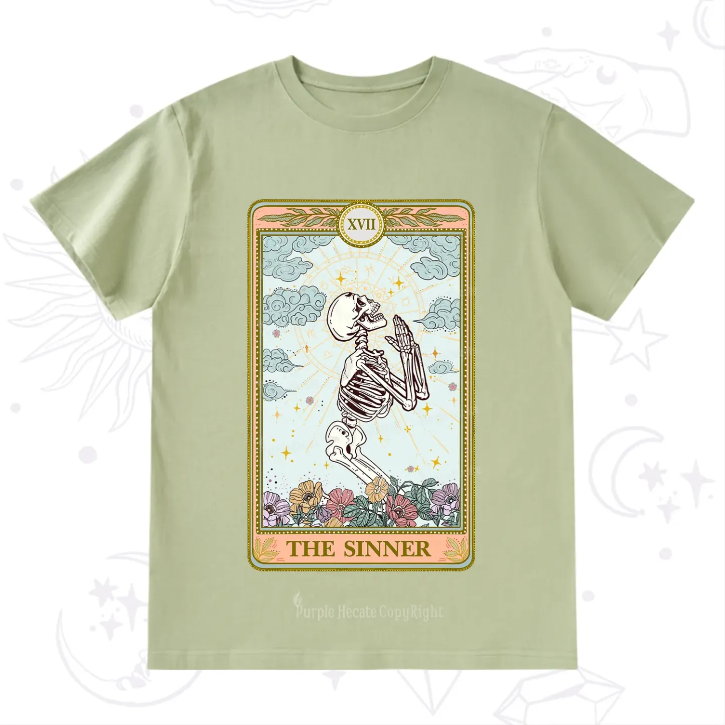 Purplehecate The Sinner Tarot Card T-Shirt