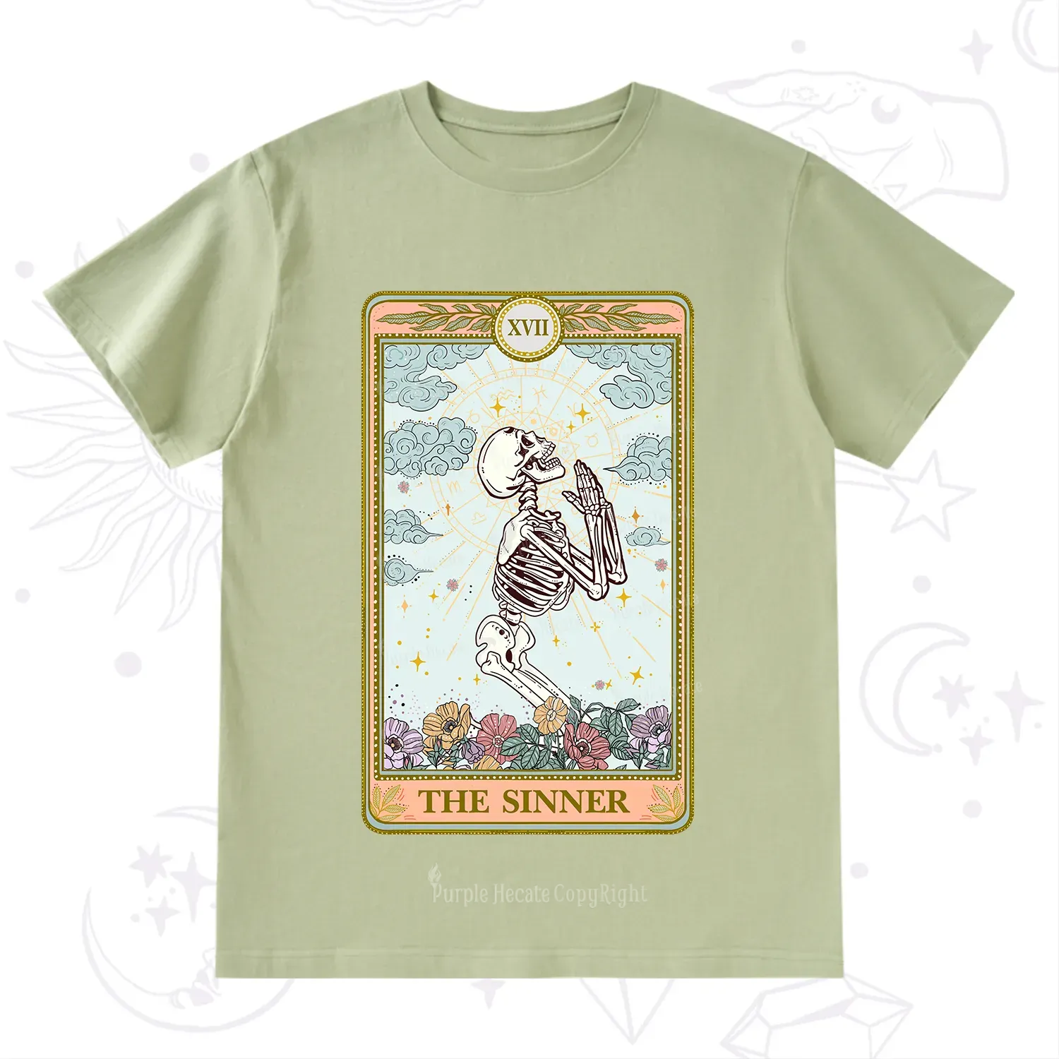 Purplehecate The Sinner Tarot Card T-Shirt