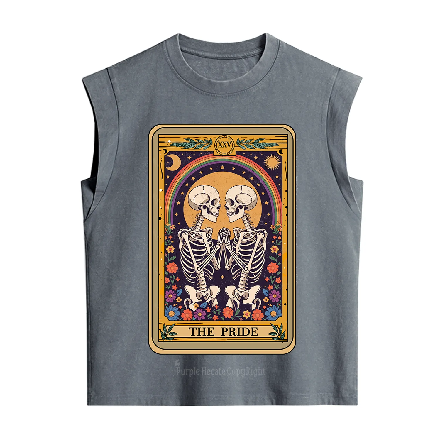 Purplehecate The Pride Skeleton Tarot Vintage Washed Tank