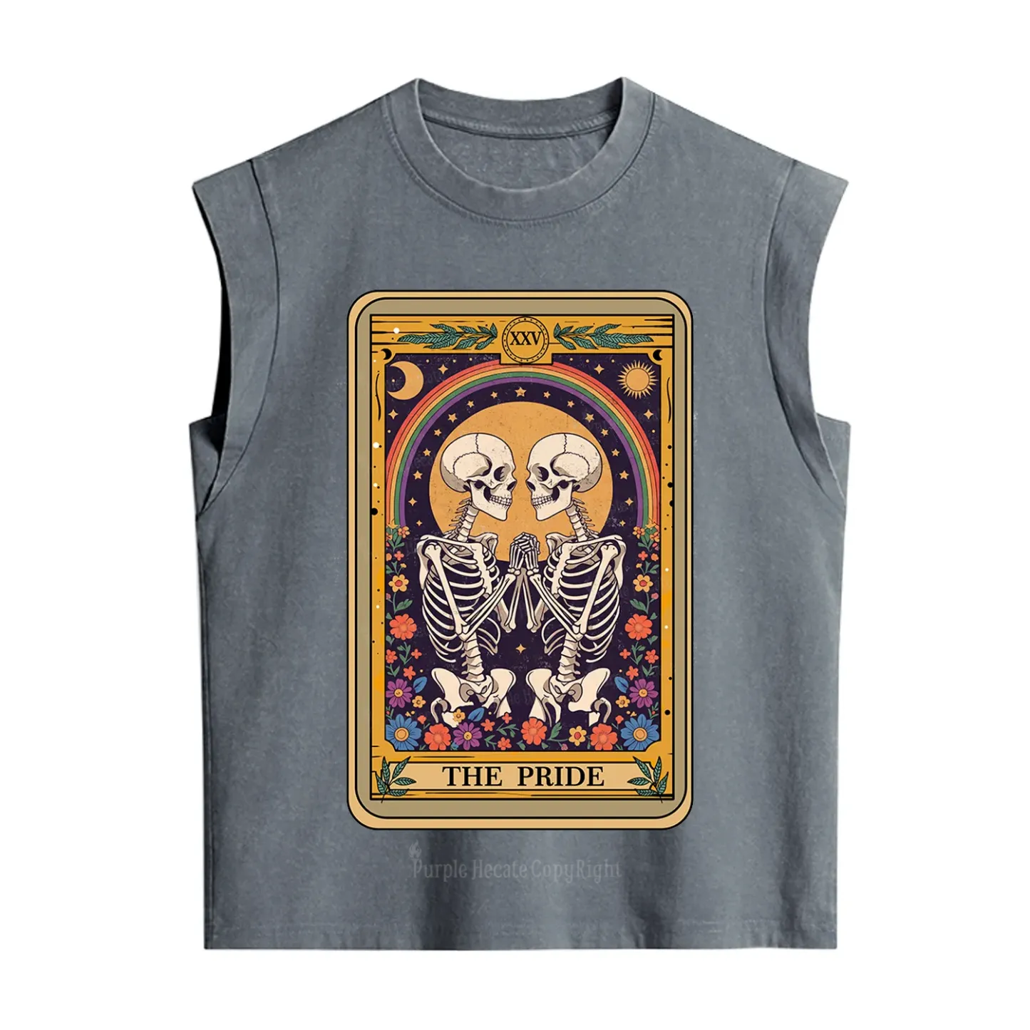 Purplehecate The Pride Skeleton Tarot Vintage Washed Tank