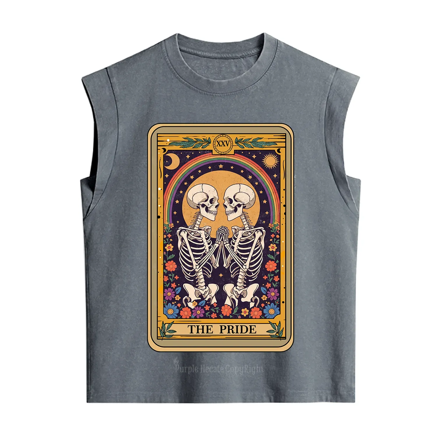 Purplehecate The Pride Skeleton Tarot Vintage Washed Tank