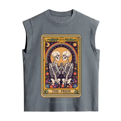 Purplehecate The Pride Skeleton Tarot Vintage Washed Tank