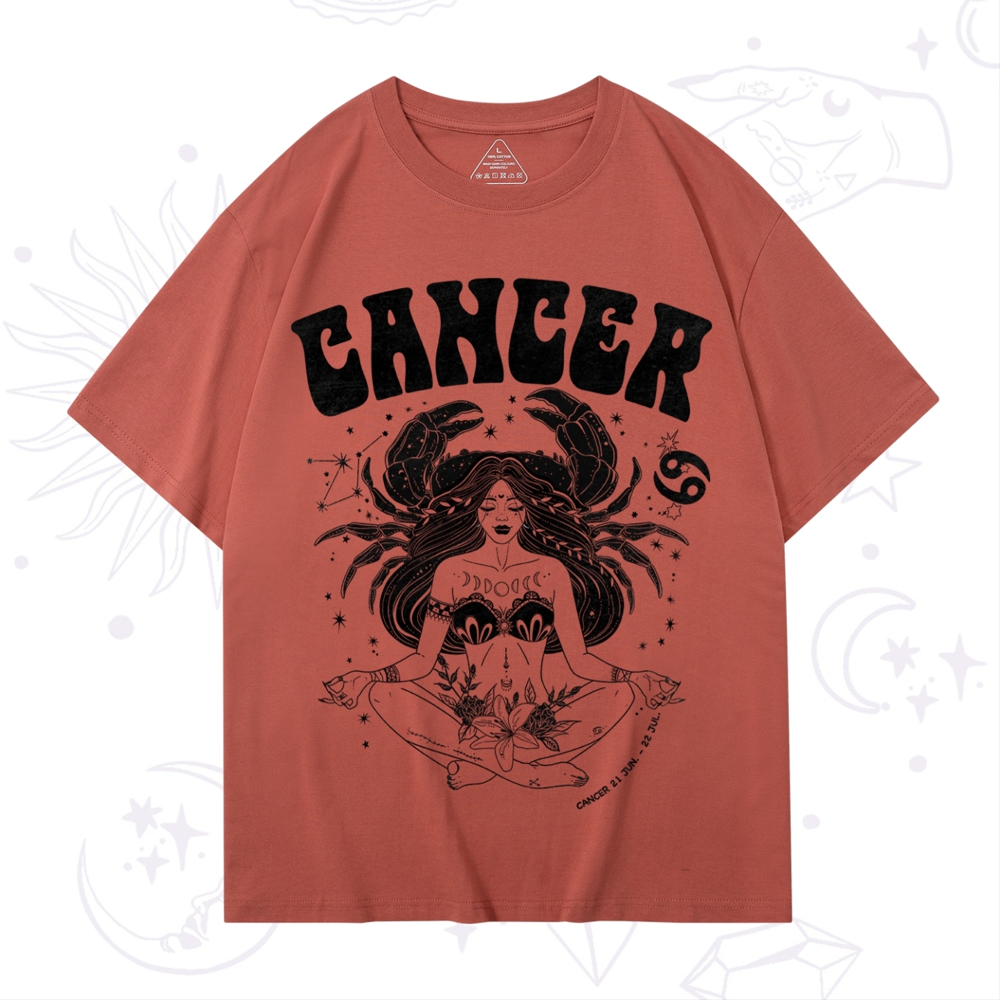Purplehecate Cancer Zodiac Glyphs T-Shirt