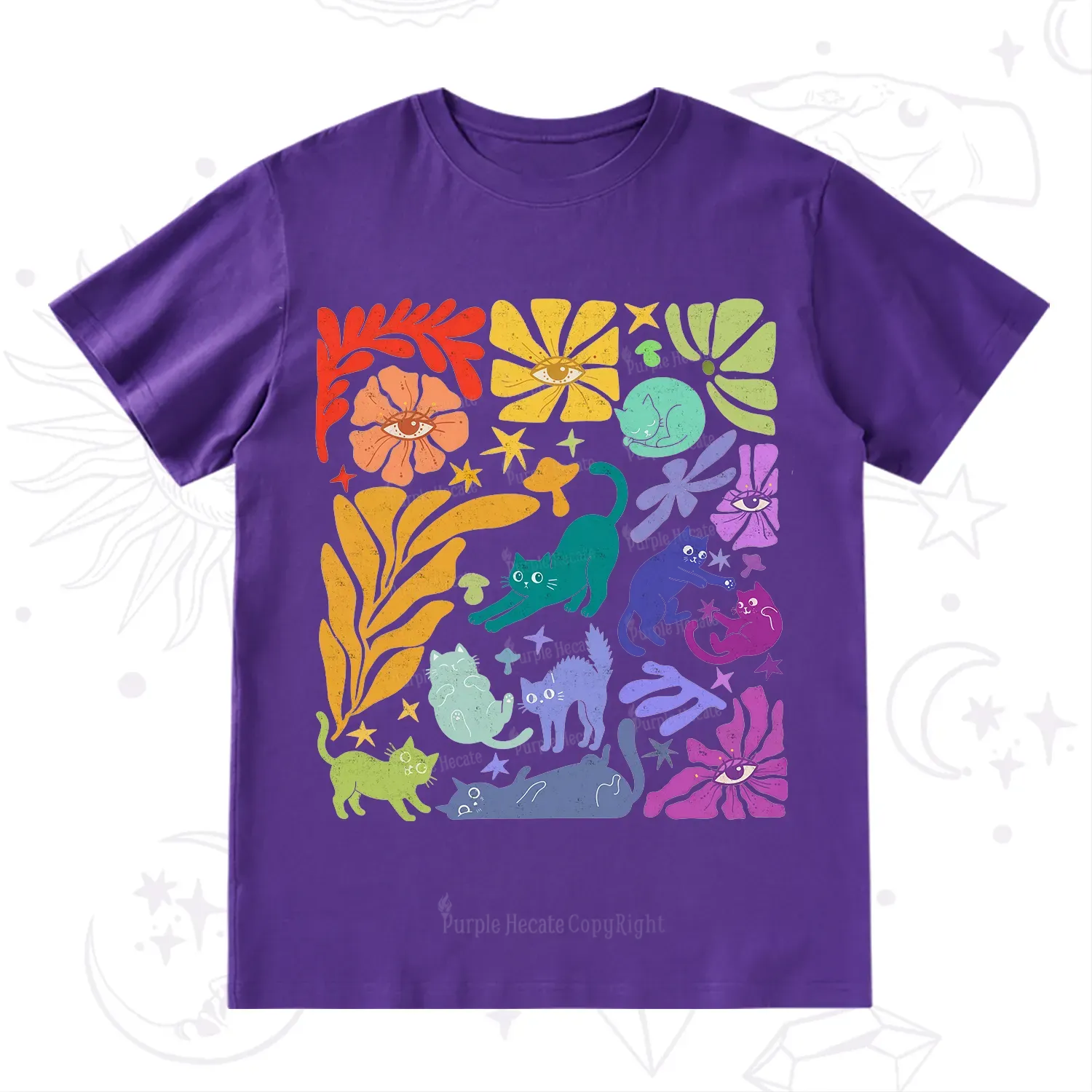 Purplehecate Rainbow Pride Cats T-Shirt