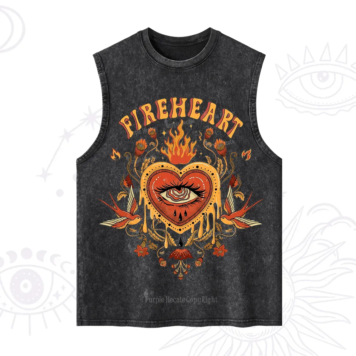 Purplehecate Fireheart Washed Tank
