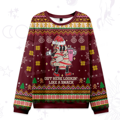 Purplehecate Out Here Lookin' Like A Snack Ugly Christmas Sweatshirts