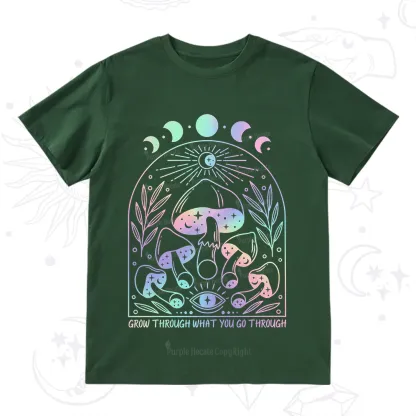 Purplehecate Moon Phases Mushroom T-Shirt