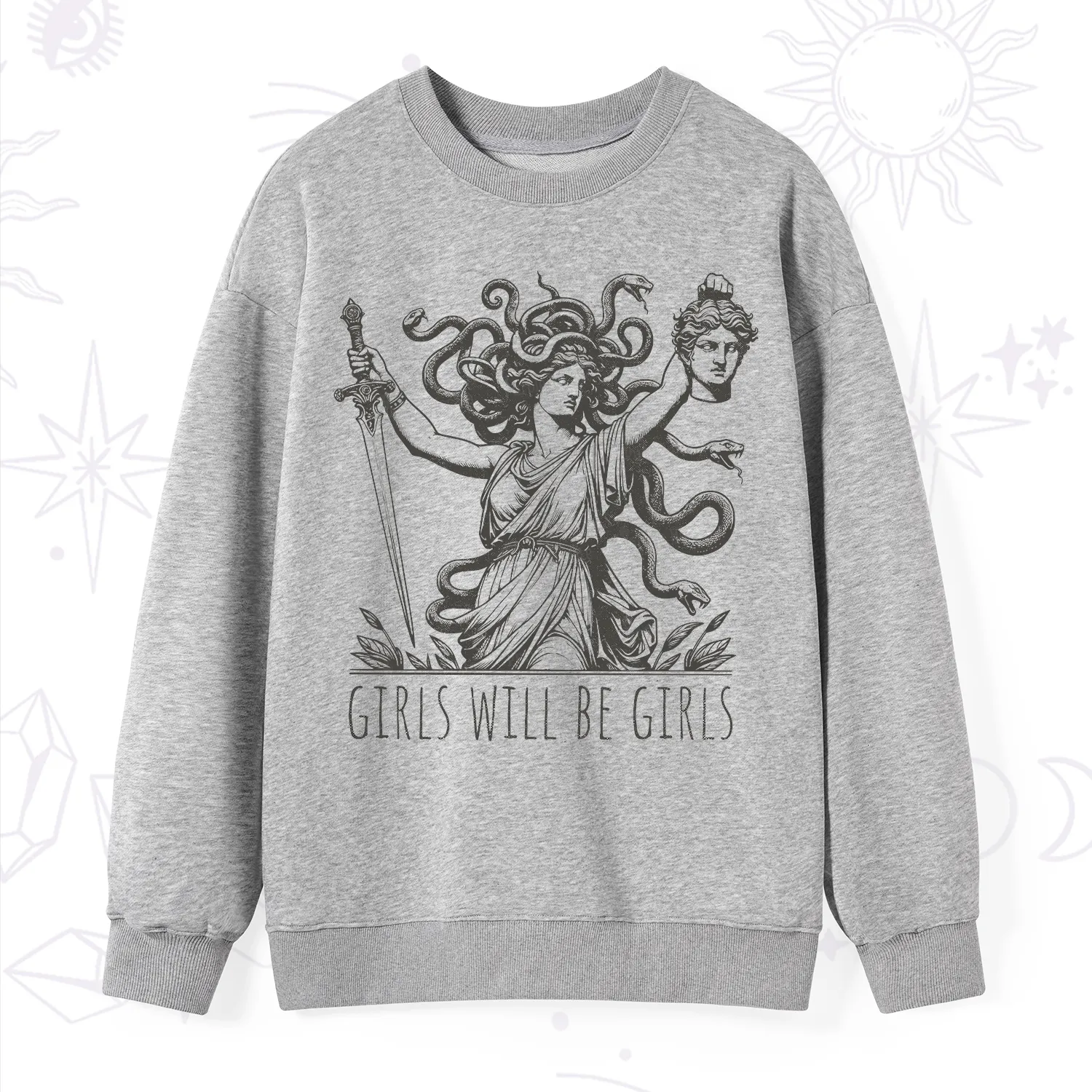 Purplehecate Girls Will Be Girls Medusa Sweatshirt