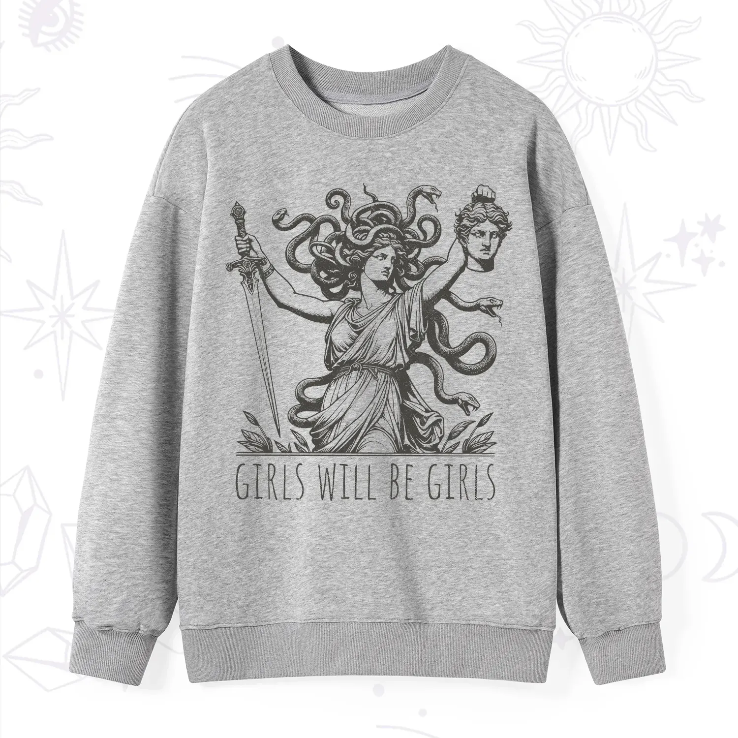 Purplehecate Girls Will Be Girls Medusa Sweatshirt