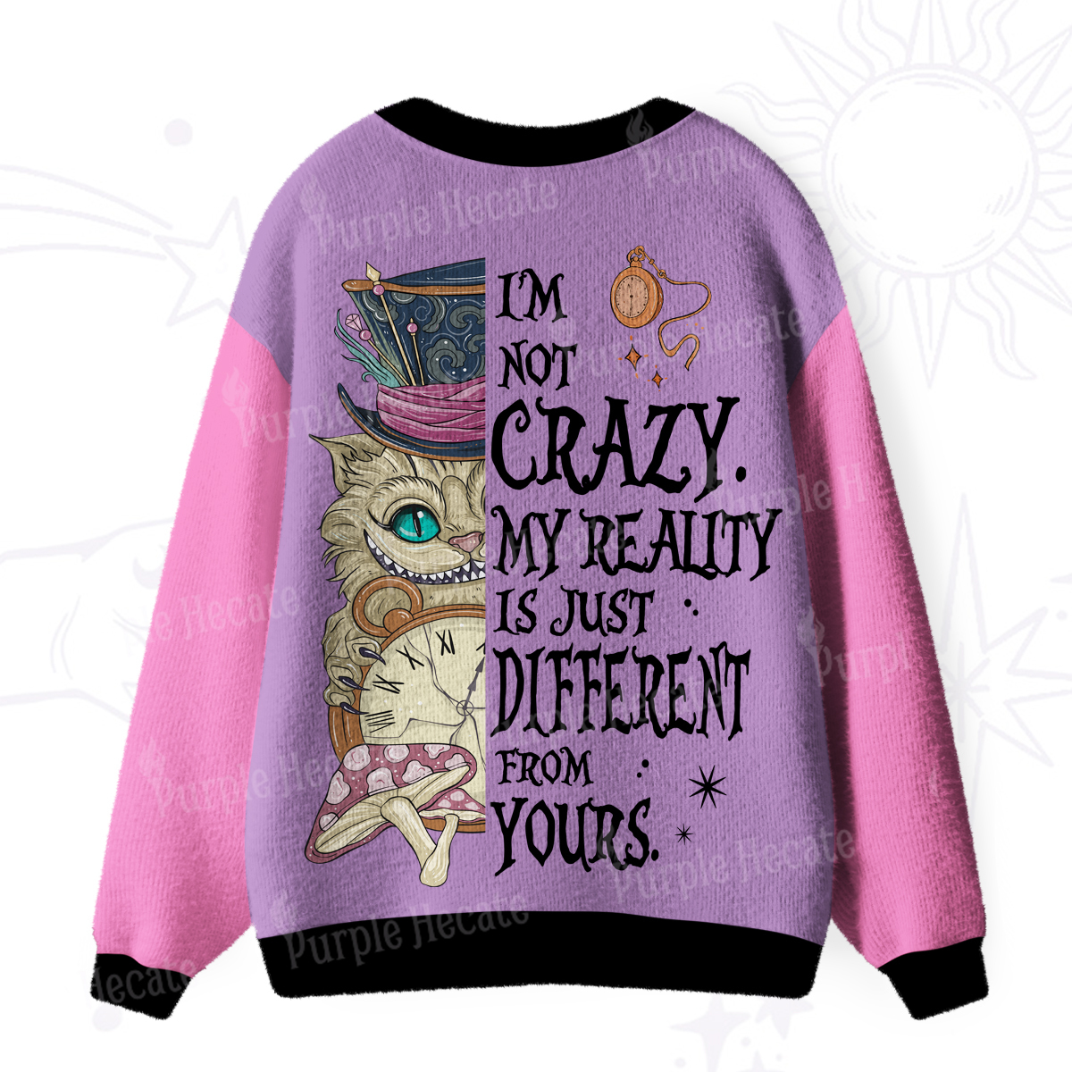 Purplehecate I'm Not Crazy My Reality Is Just Different From Ugly Cardigan Sweaters