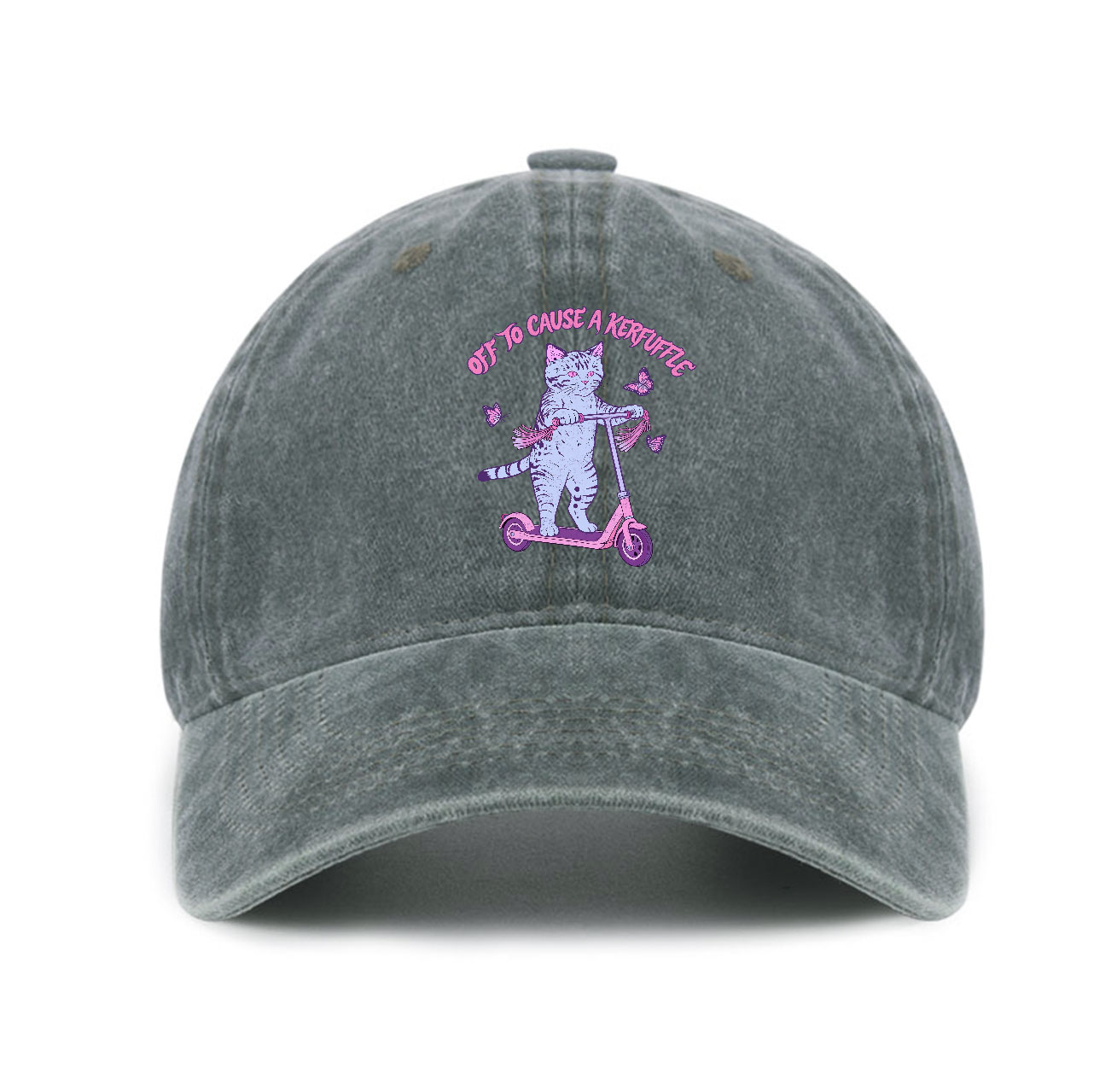 Purplehecate Off To Cause A Kerfuffle Cat Baseball Cap