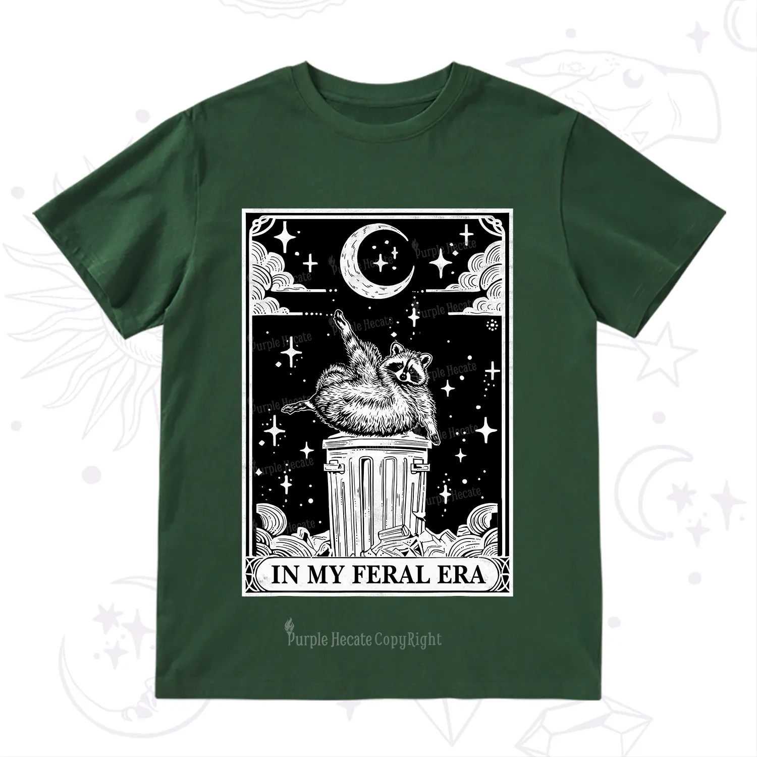 Purplehecate In My Feral Era Raccoon Tarot T-Shirt