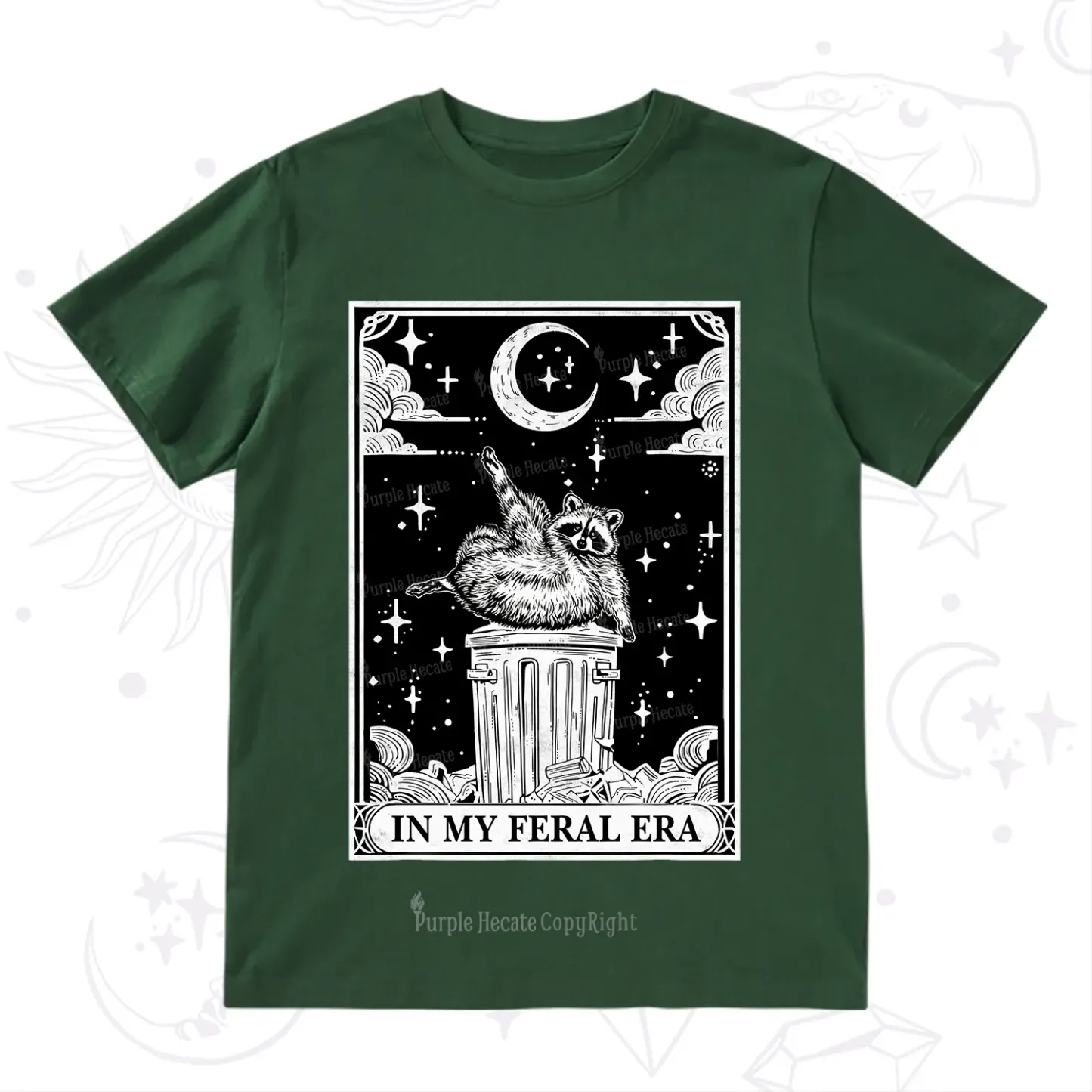 Purplehecate In My Feral Era Raccoon Tarot T-Shirt