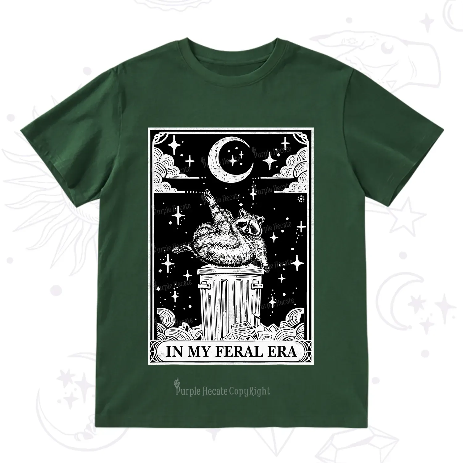 Purplehecate In My Feral Era Raccoon Tarot T-Shirt