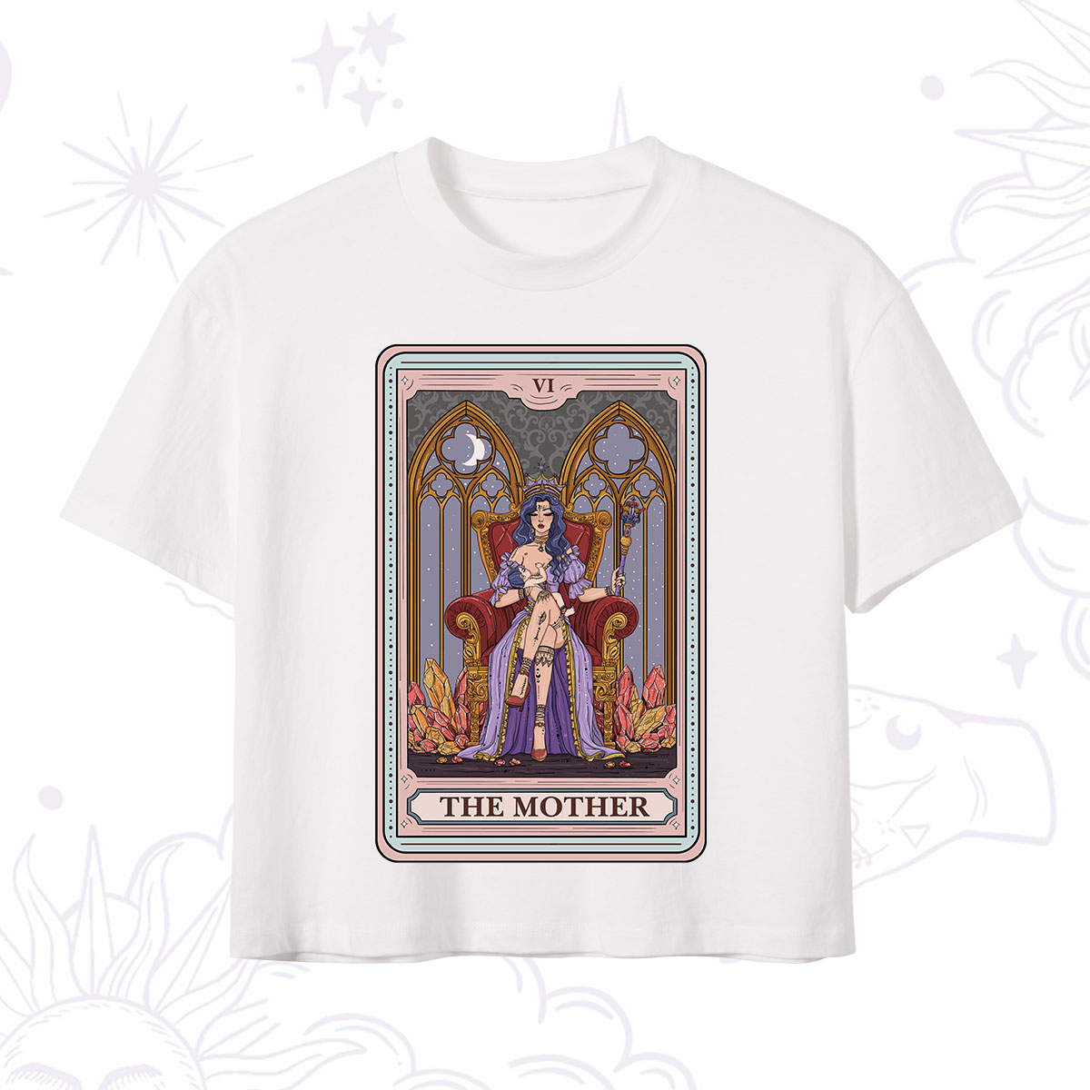 Purplehecate The Mother Tarot Card Crop T-Shirt 