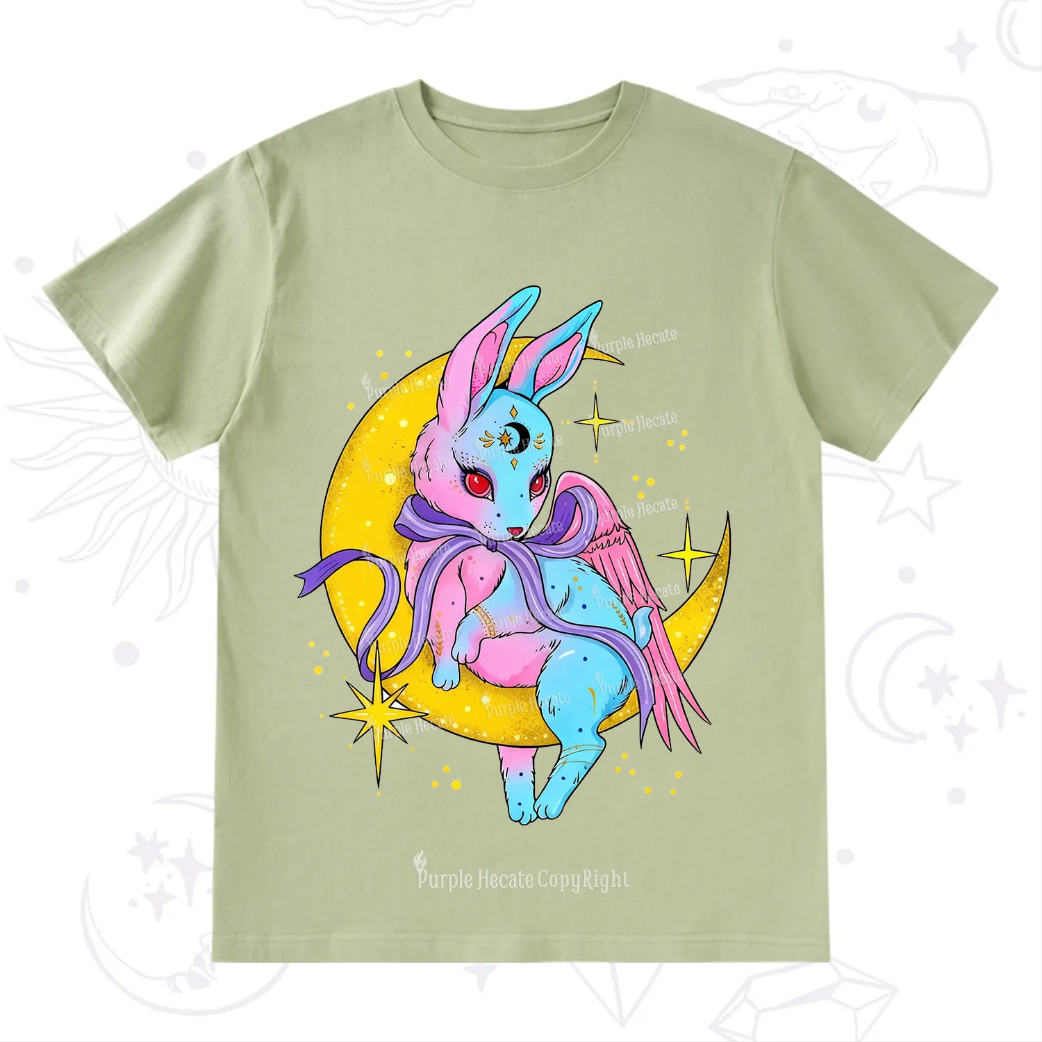 Purplehecate Moonlit Dream Bunny T-Shirt