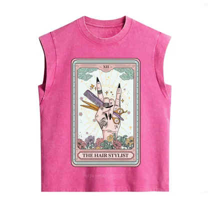 Purplehecate The Hair Stylist Tarot Vintage Washed Tank