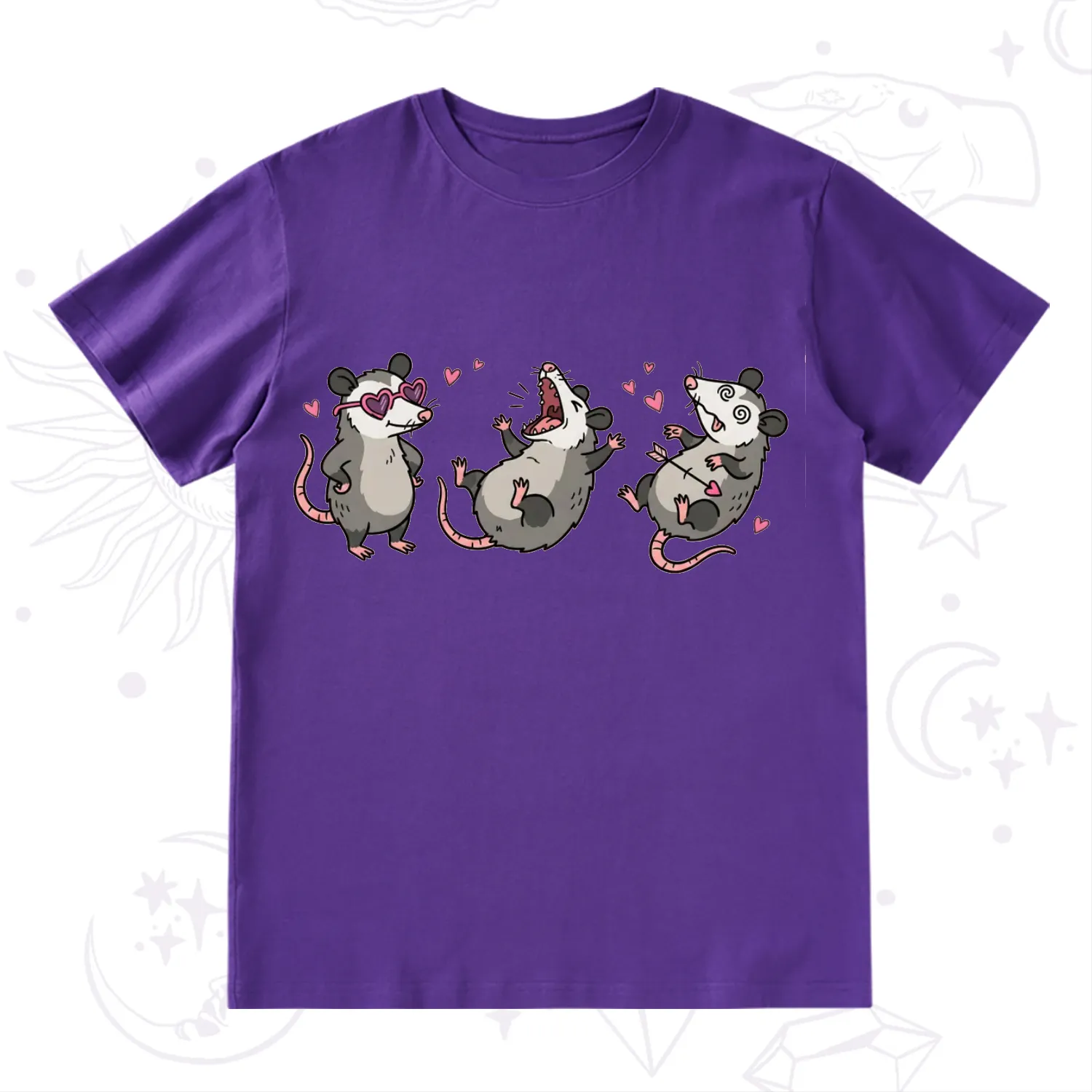 Purplehecate Funny Opossum Valentine T-Shirt